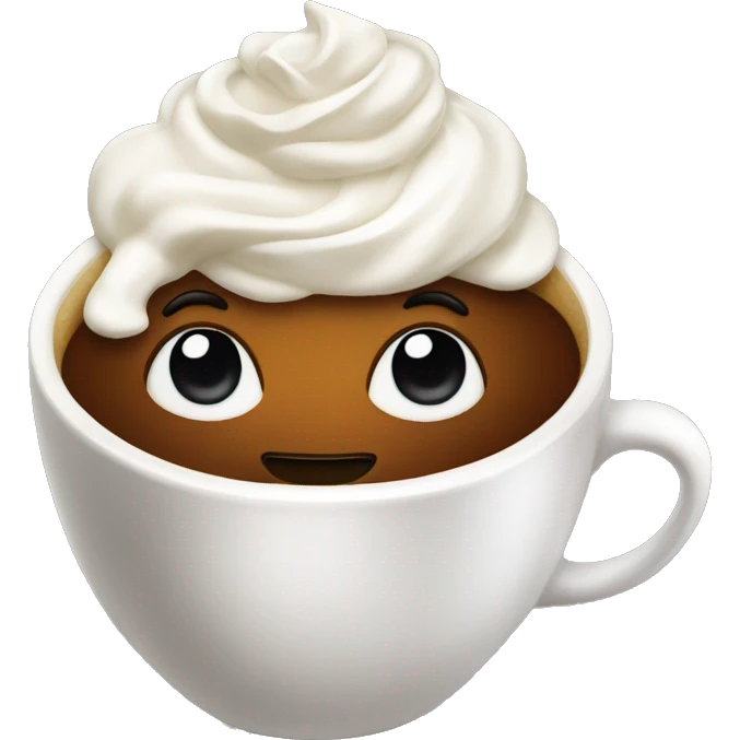 Coffee with whipped cream  emoji