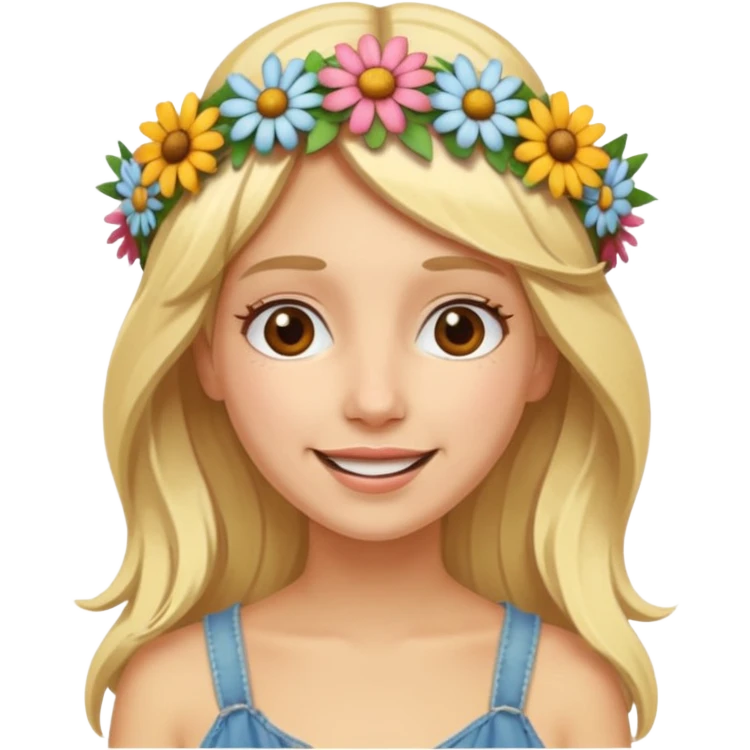 Hippie blonde joyeuse libre liberté emoji