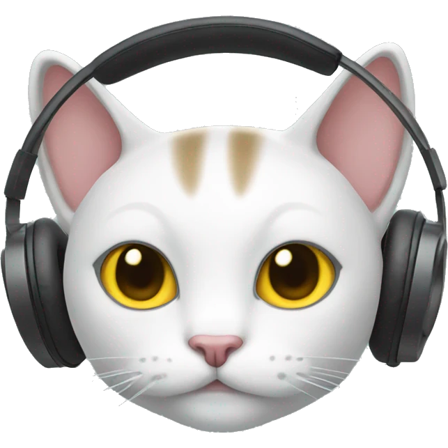 Cat with headphones emoji