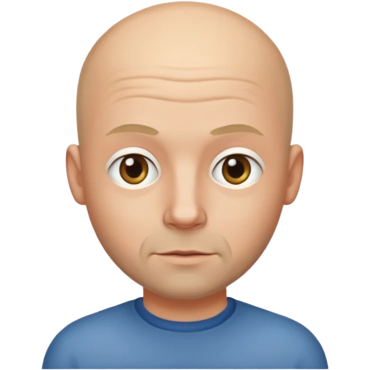 bald man with very little hair emoji