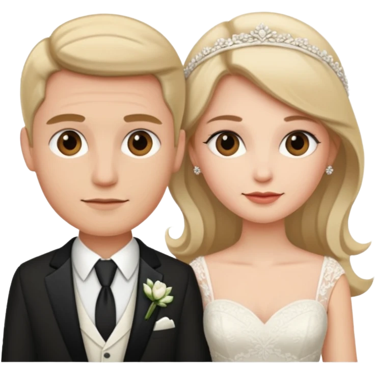 Wedding Modern Classic 2 people emoji