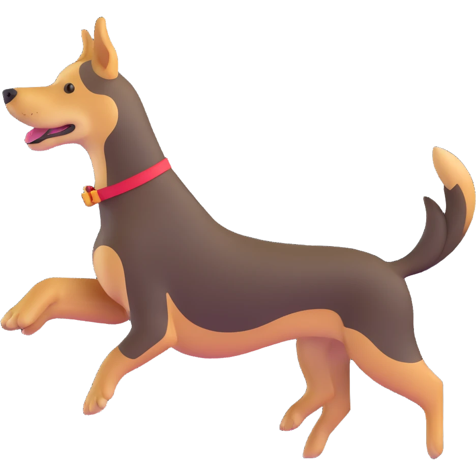 fast running dog emoji
