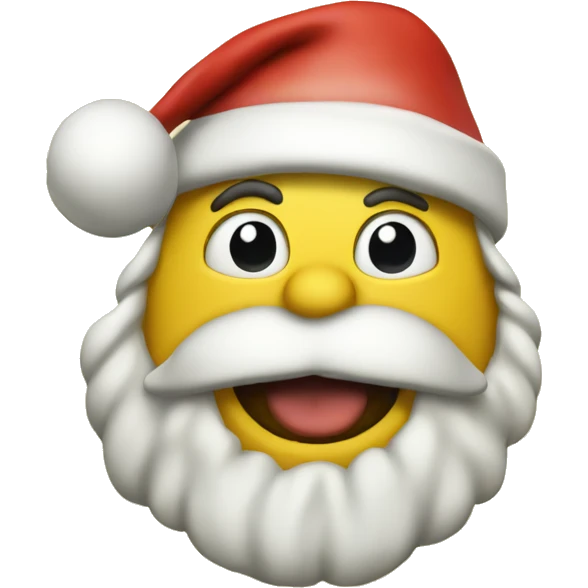 funny yellow freaker santa emoj emoji