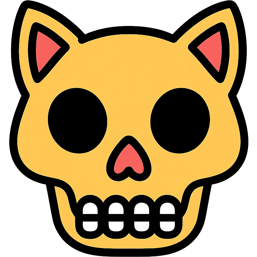 skull cat emoji
