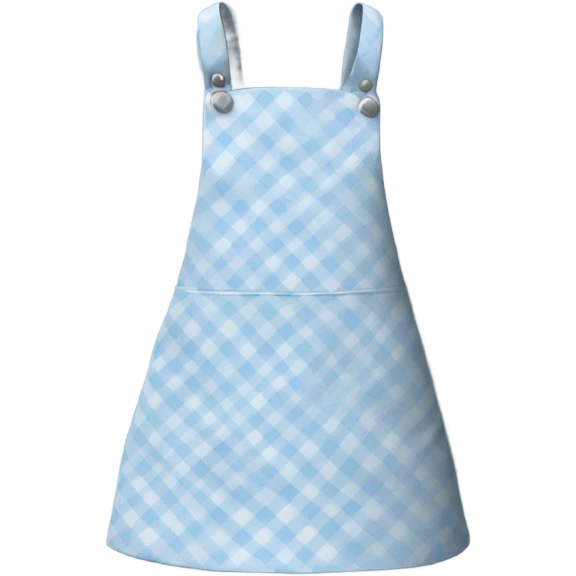 apron with pale blue gingham  emoji