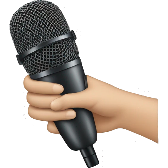  right hand of an asian holding the microphone emoji