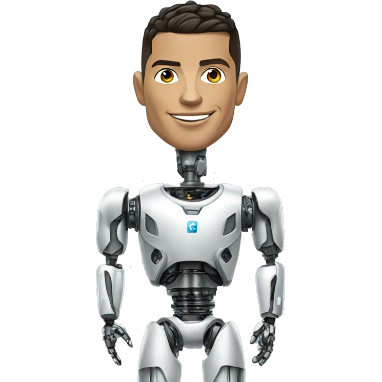 cristiano ronaldo with robot body emoji