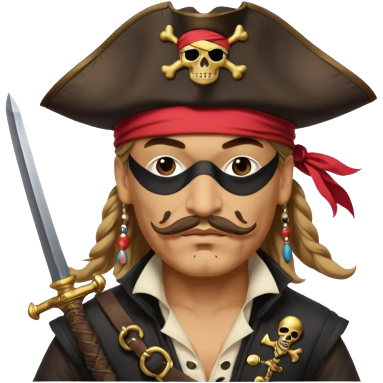 Джон Гальяно одет как пират emoji