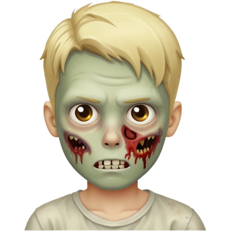 Create a zombie blonde boy emoji