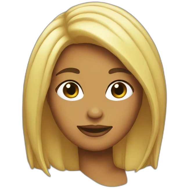 chica con pelo negro emoji