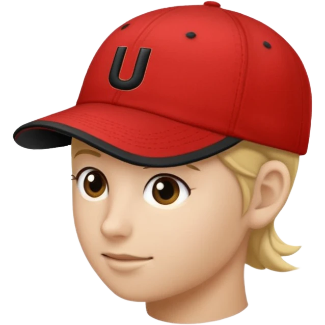 I need this emoji 🧢 changed to red with a black U on it  emoji