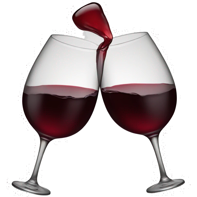 red wine clinking each other emoji