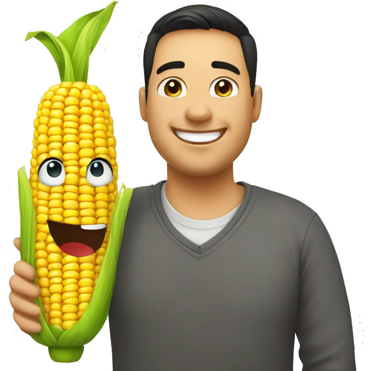 happy corn emoji