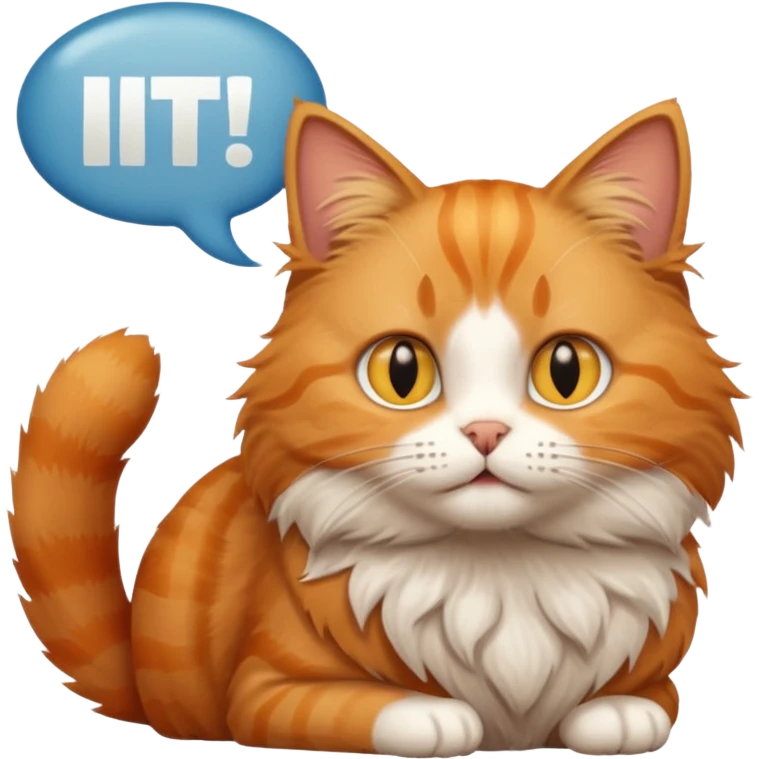 cat with speech bubble saying  i hate it here emoji