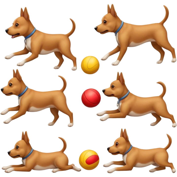 craeate me a series of emojis for those excersises (dog)

Nose
Sit
Lay down
Spin
Focus
Drop
Walk next to me emoji