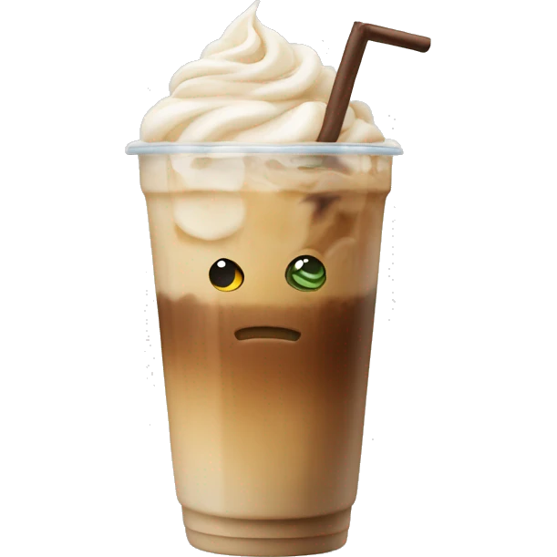 Iced latte emoji