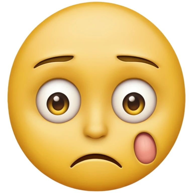 yellow emoji face but disgusted and eyes open emoji