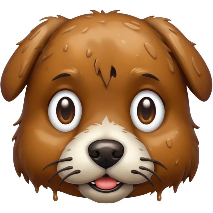 muddy dog face emoji