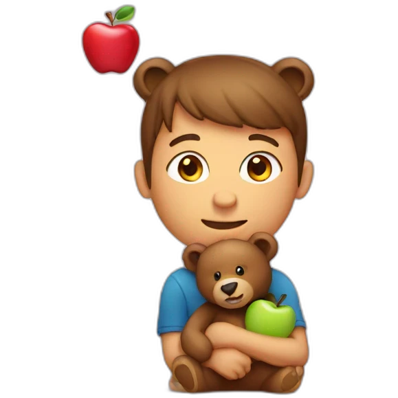 apple addict with bear emoji