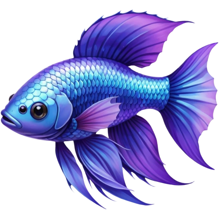 betta fish lavender light bluish pretty emoji