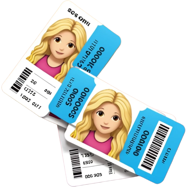 tickets of a Shakira concert emoji