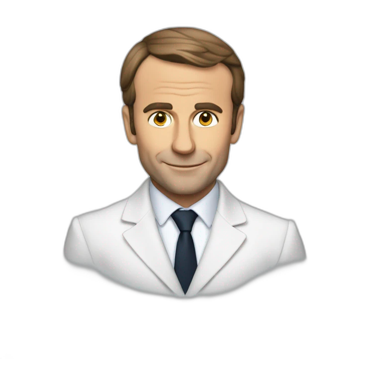 Macron qui fait Skeu Skeu emoji
