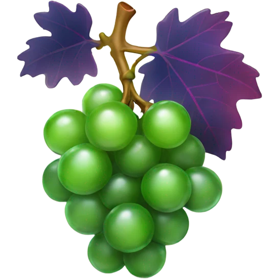 Grapes made of glass emoji