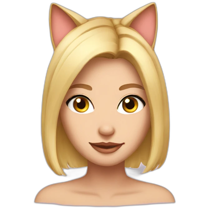 sexy blonde cat ears emoji