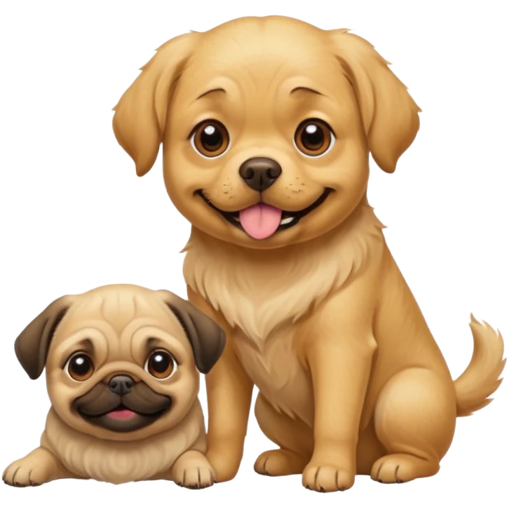 young and old dogs emoji