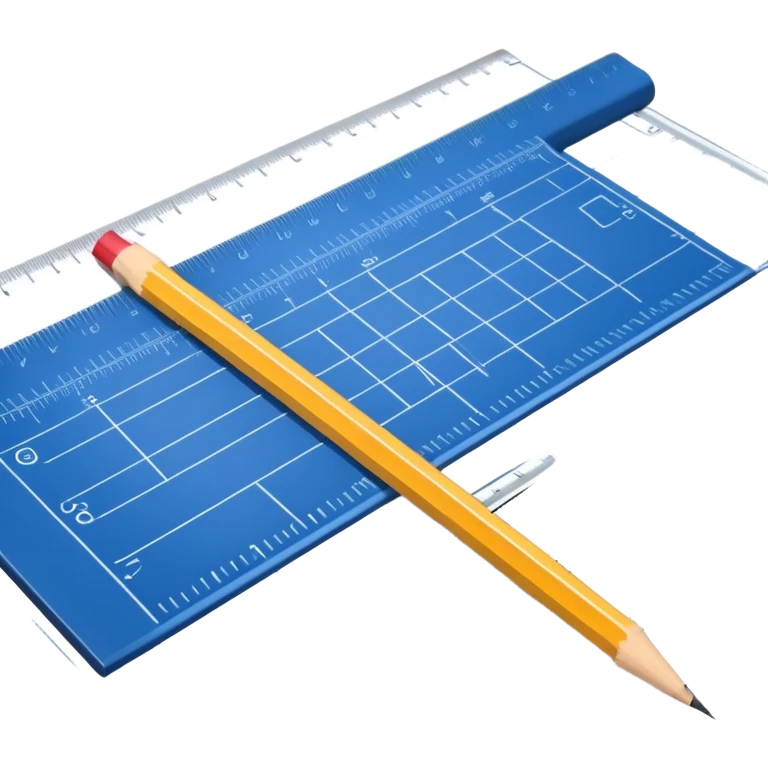 blueprint with ruler and pencil emoji