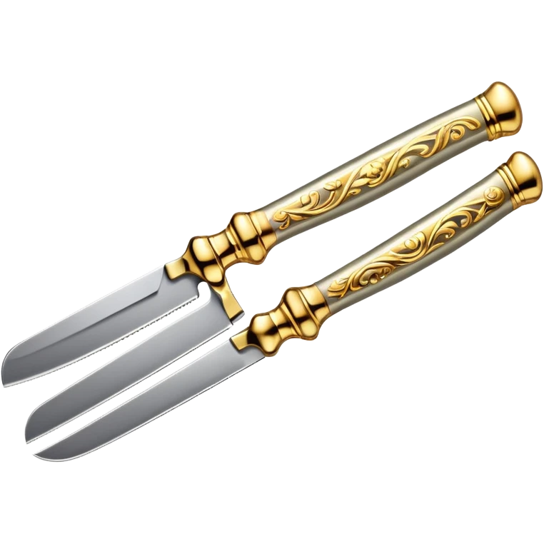 gold straight razor emoji