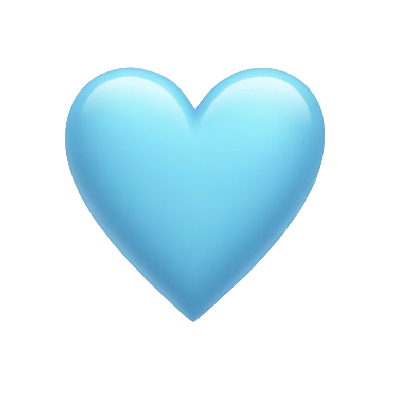pastel blue heart emoji