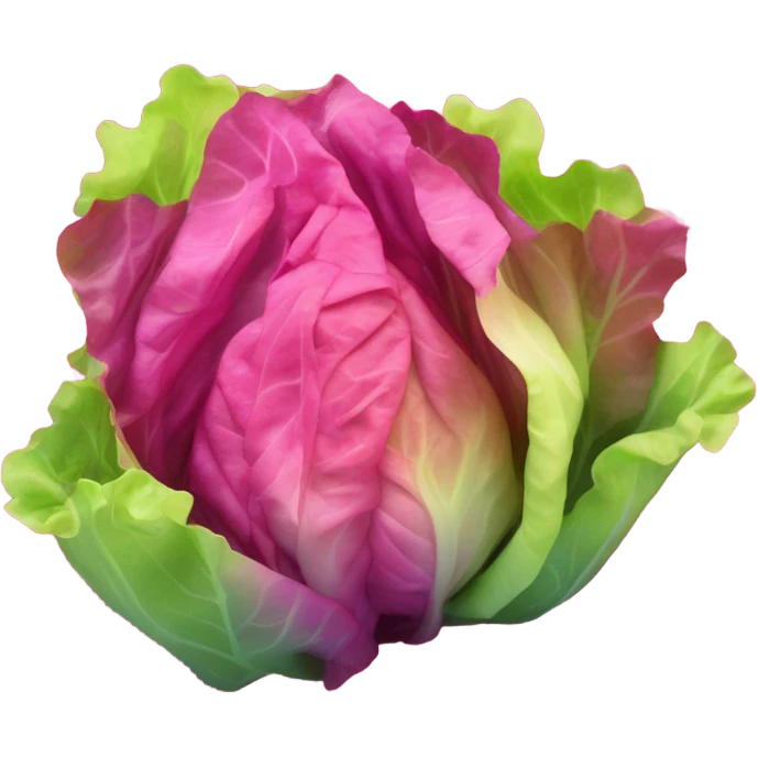 Hot pink ombre lettuce with glitter  emoji