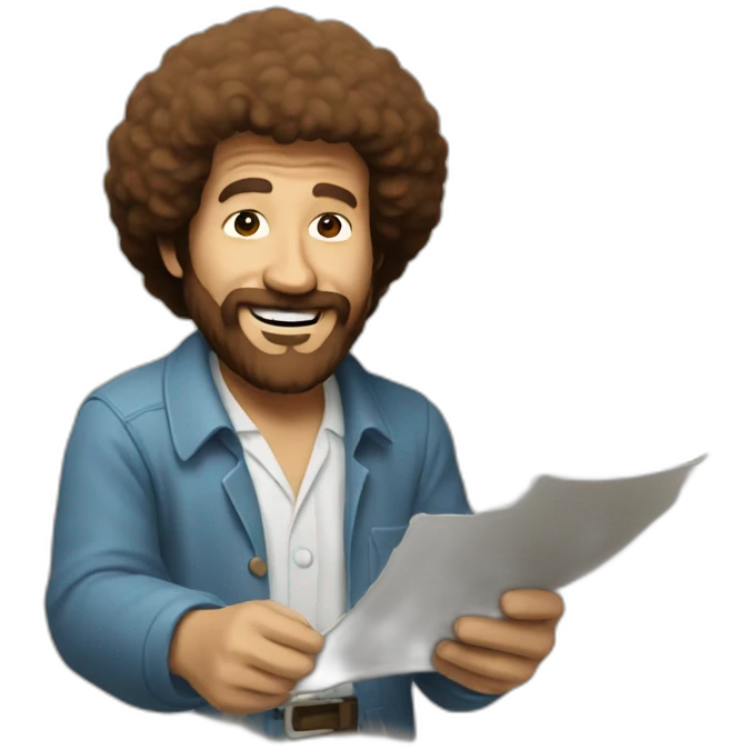 bob ross painting emoji