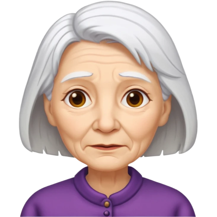 white hair old woman  emoji