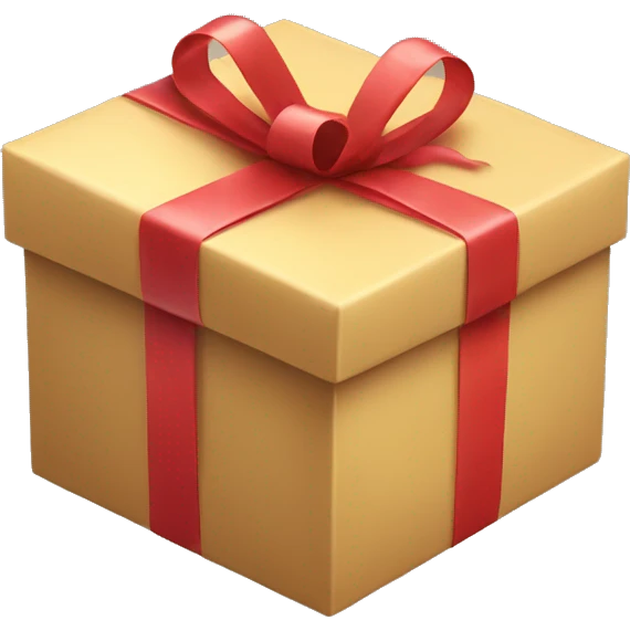 A gift box with the lid of the gift box flying upwards emoji