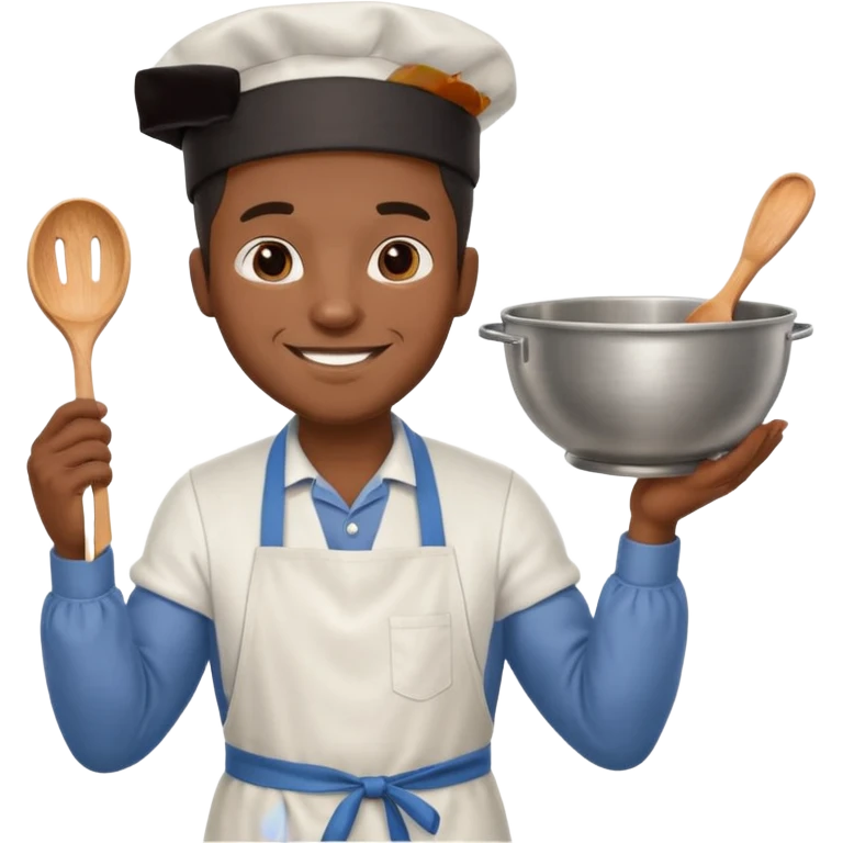 black man baker emoji