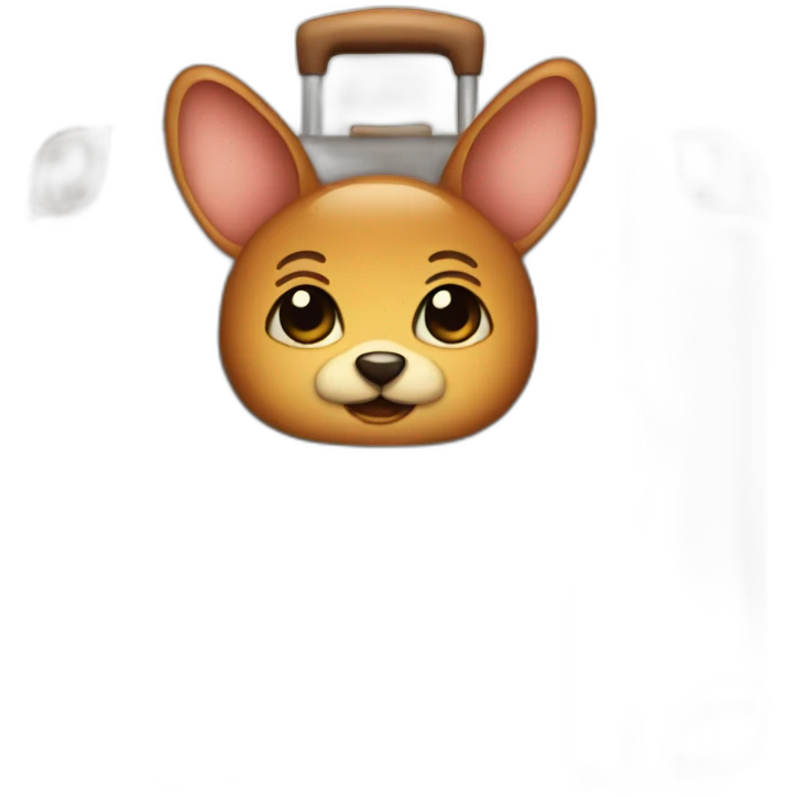 suitcase with ears emoji