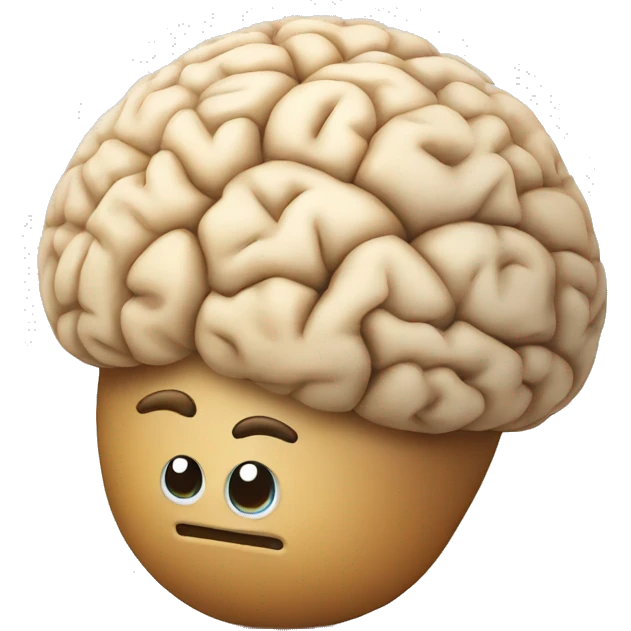 brain is potato emoji