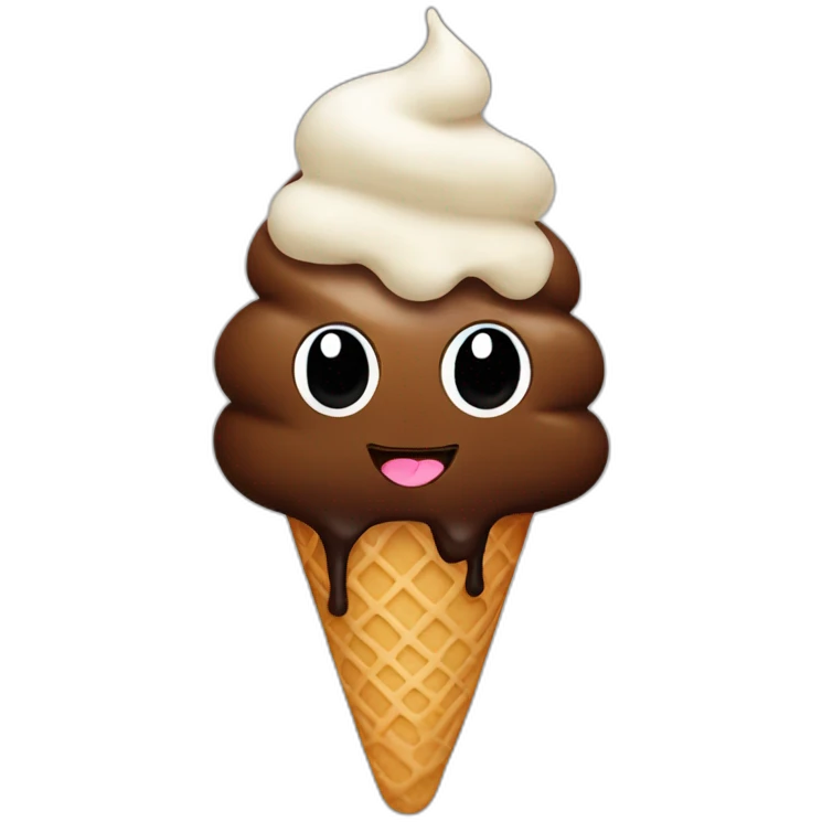 Poop ice cream emoji
