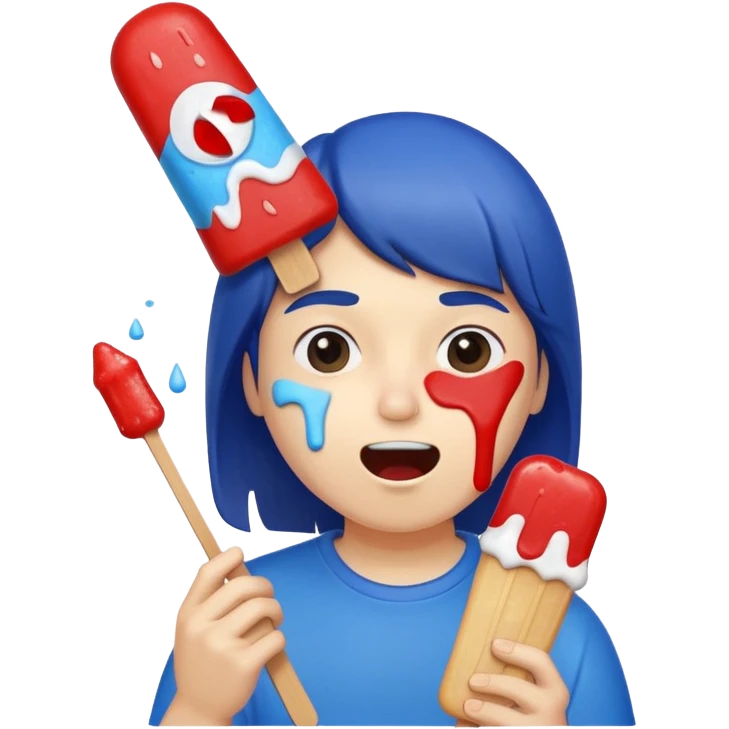 Rocket popsicle eating ￼￼ emoji