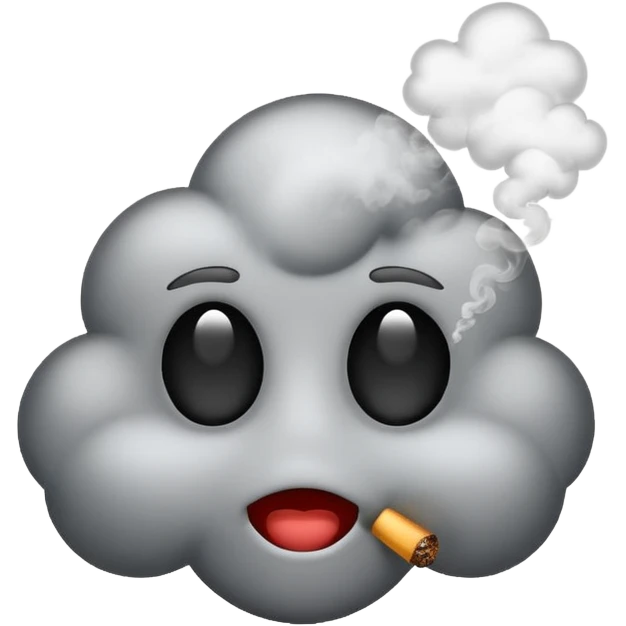 Cool emoji exhaling smoke emoji