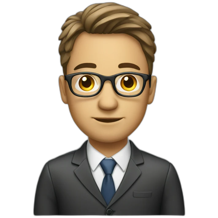 Businessman with glasses and notebook emoji