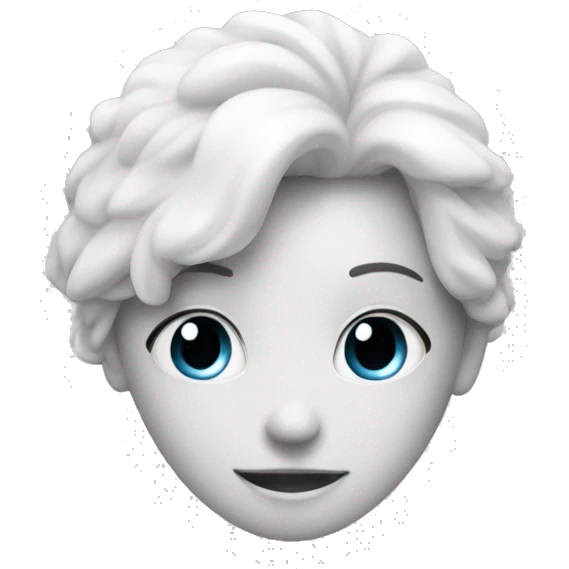 Imagen de Corazon blanco con detalles emoji