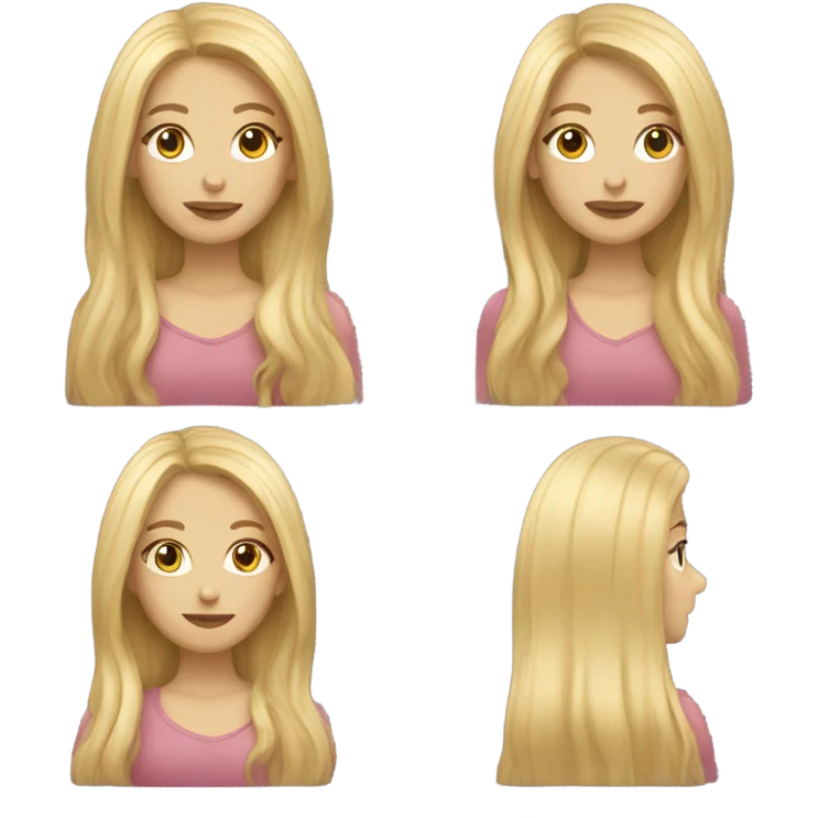 blonde girl with long hair emoji