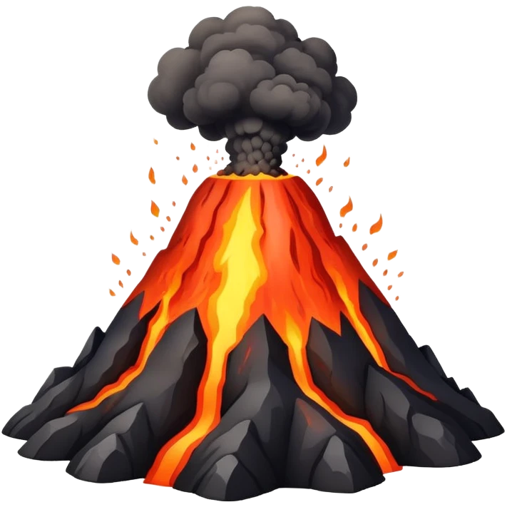 Volcán en erupción  emoji