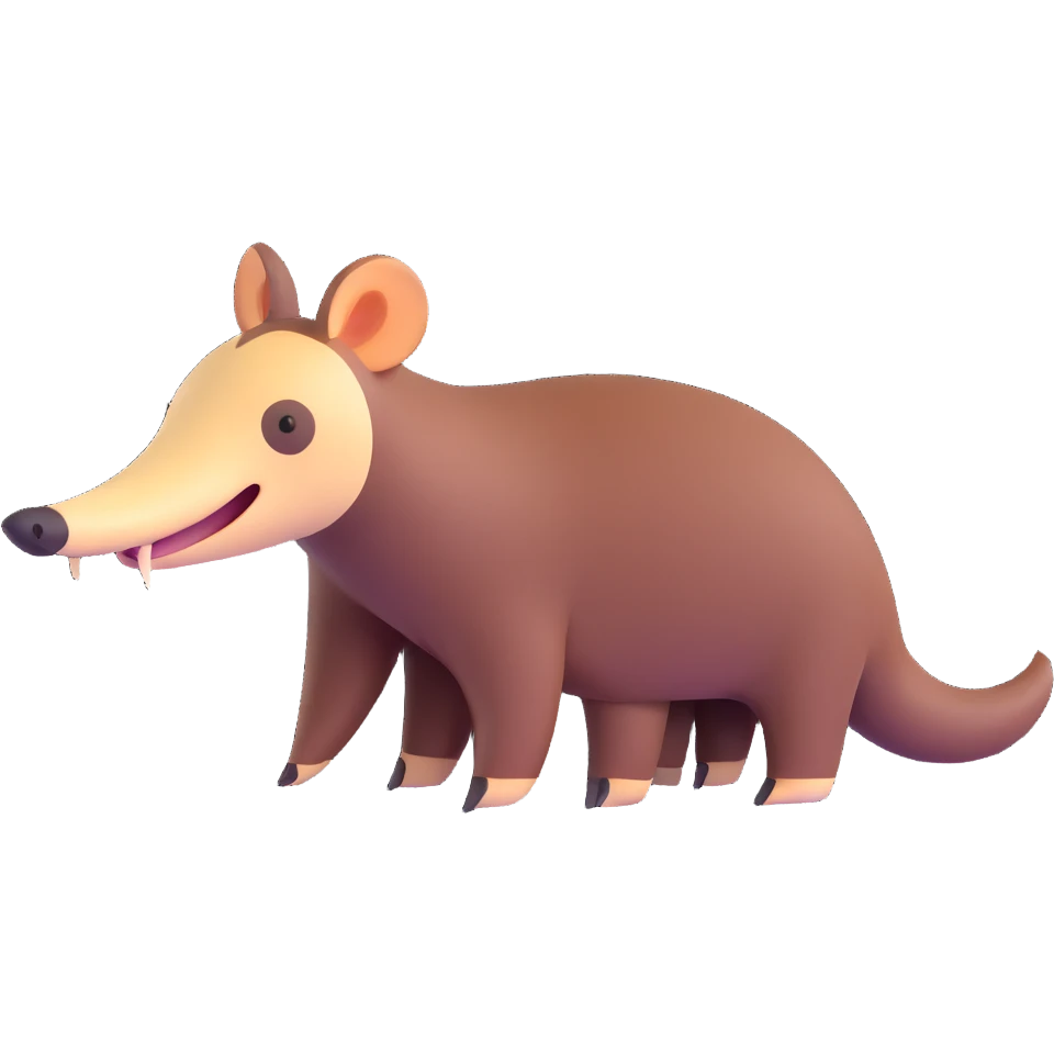 anteater, 3D emoji style emoji