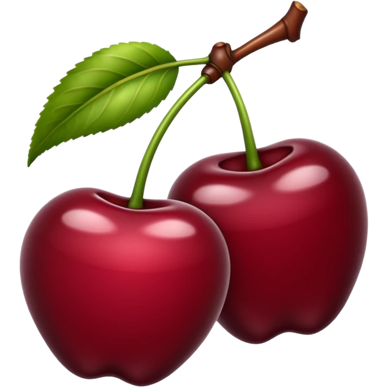 slighly more burgandy cherry red emoji