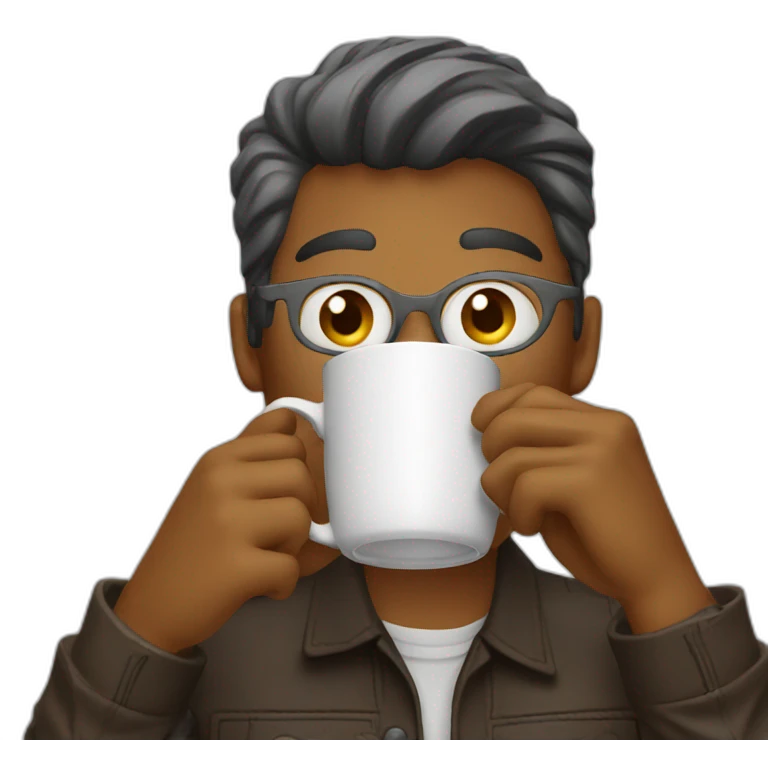 photographer drinking coffee emoji