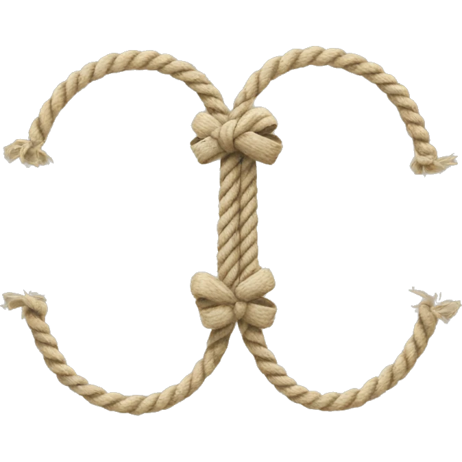 Bow made out of rope with two loops at the top emoji